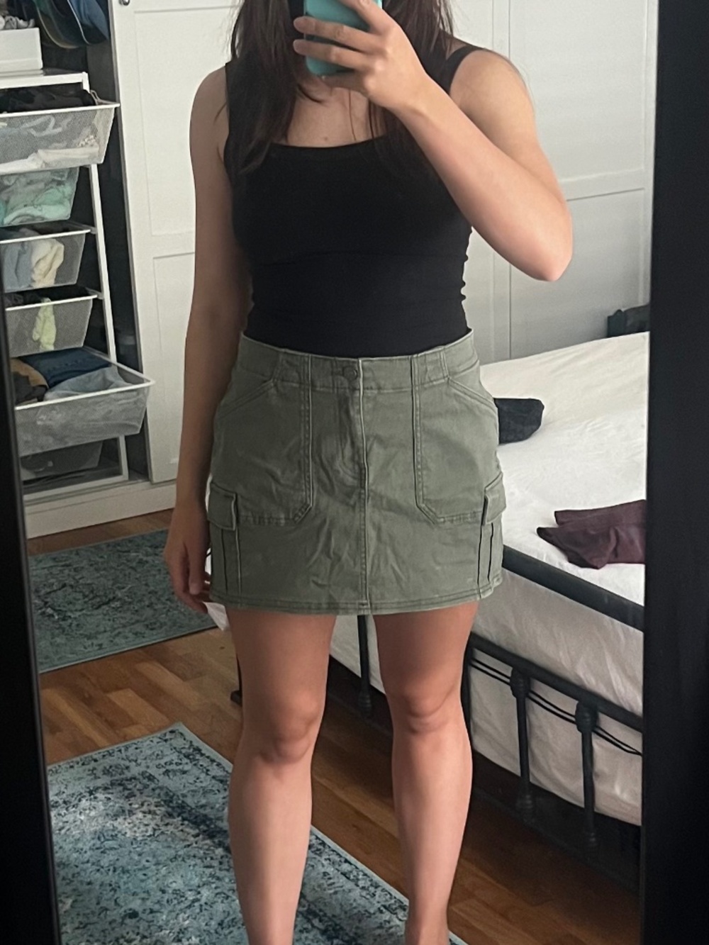 Hollister Low Rise Twill Cargo Mini Skirt